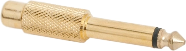 Vergulde RCA-bus naar 6,3mm-jackstekker mono-adapter