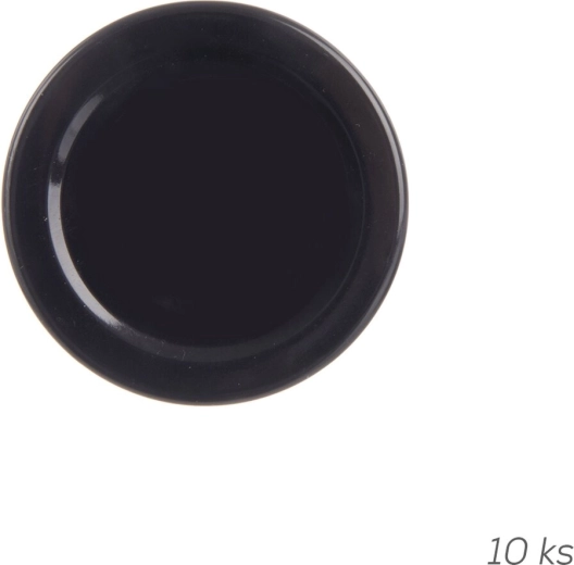 Metalen deksel TO 53 (53 mm) zwart, 10 stuks