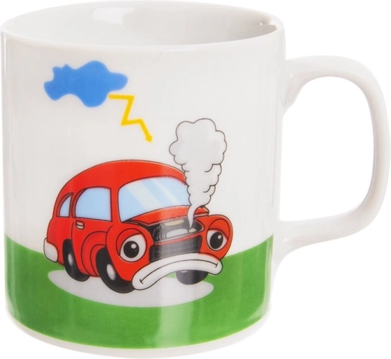 Kinderporseleinen mok met automotief 225 ml