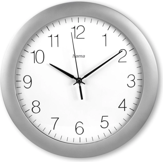 Wandklok met DCF-ontvanger 30 cm zilver