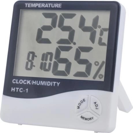 Digitaal weerstation met klok en thermometer/hygrometer HTC-1
