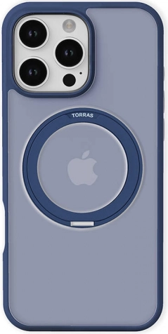 TORRAS Ostand Pro hoesje voor iPhone 16 Pro Max blauw