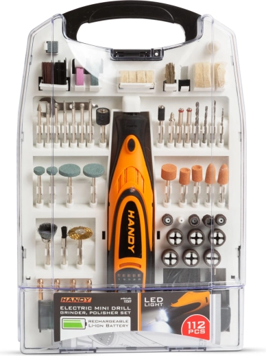 Uitgebreide accessoireset in een praktische koffer