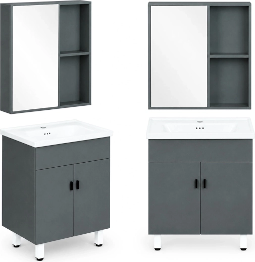 ModernHome badkamermeubel met wastafel en spiegelkast