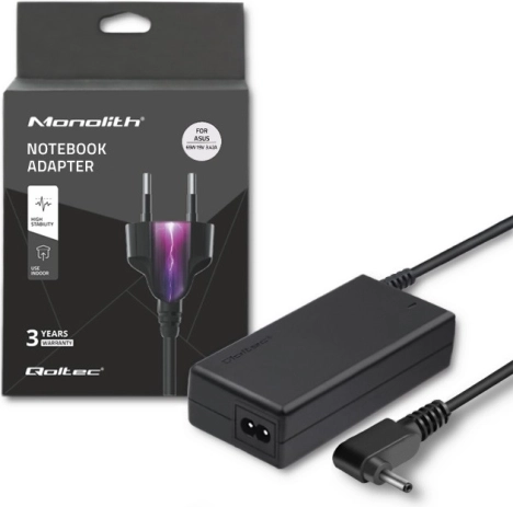 netadapter voor ASUS 65 W, 19 V, 3,42 A, connector 4,0 × 1,35 mm + voedingskabel