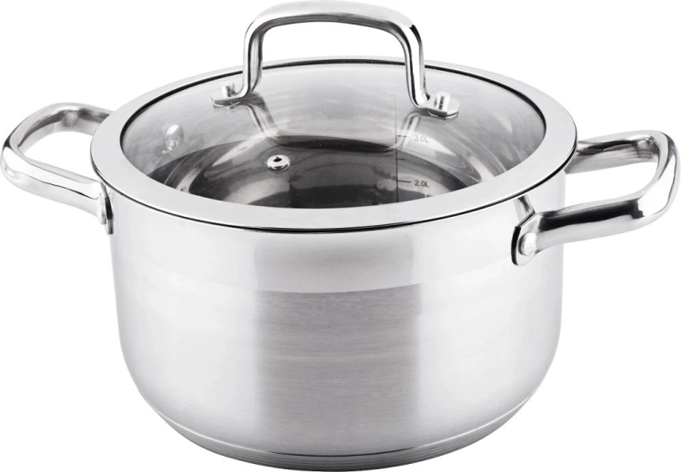 Lamart Prestige kookpan met glazen deksel 4,6 l, 22 cm