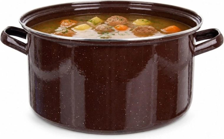 Geëmailleerde pan BROWN 15 l, 36 cm