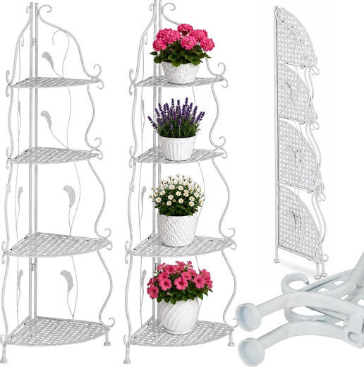 Vier niveaus voor planten en decoratie