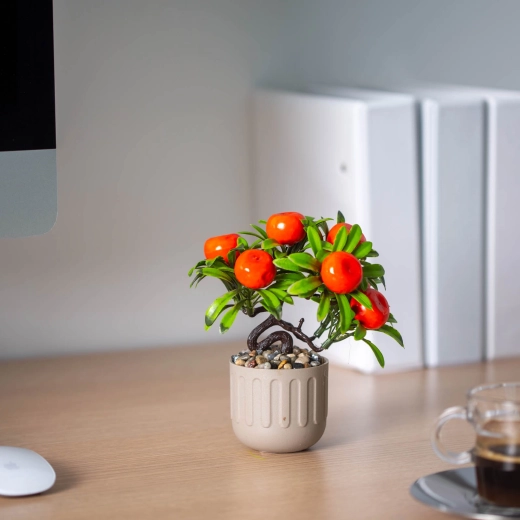 Kunstmatige decoratieve plant met zuidelijk fruit 18 × 18 cm - 1 stuk