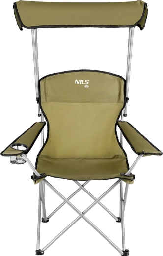 Opvouwbare campingstoel met luifel NILS Camp groen