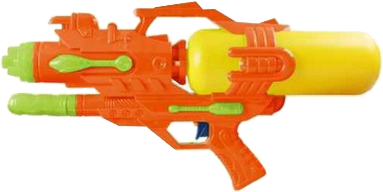Groot waterpistool 45 cm met pompje, oranje - 1 stuk