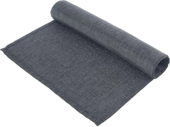 Polyester tafelloper donkergrijs 160 × 30 cm