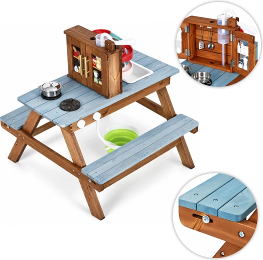Picknicktafel met verstelbare bankjes