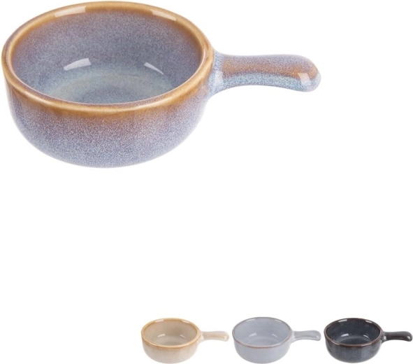 Portie-ovenschaaltje met handvat 7 cm, kleurenmix