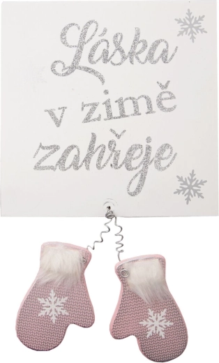 Houten kerstbordje ‘Liefde’ wit 20 × 30 cm