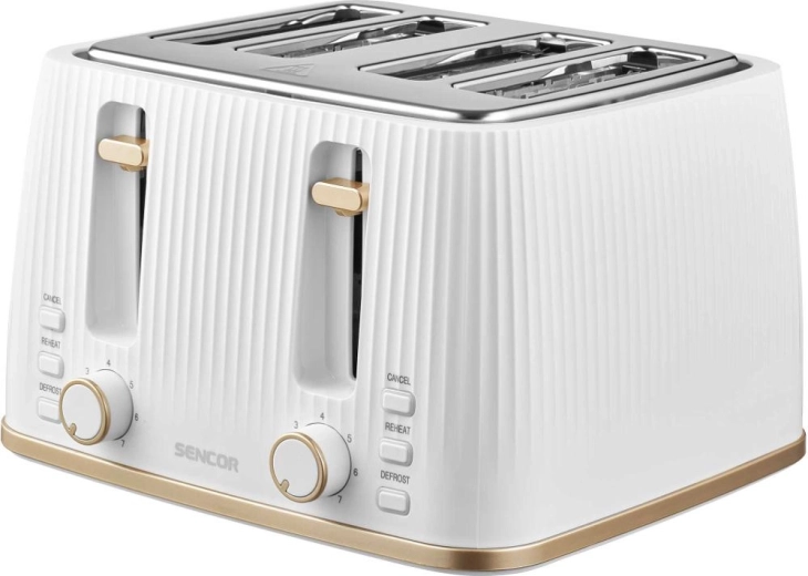 Vier sleuven voor meerdere toastjes tegelijk