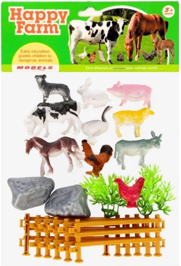 Boerderijdieren met accessoires – set figuren voor kinderen