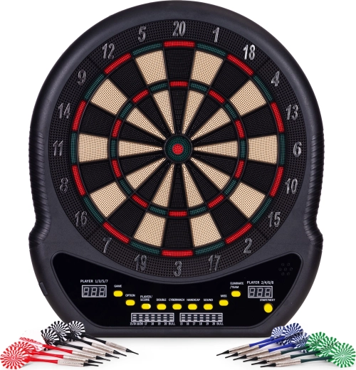 Elektronisch dartbord LCD 48 cm met 27 games en 12 darts