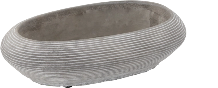 Cementen bloemschaal grijs 26,5 × 16 × 7,5 cm