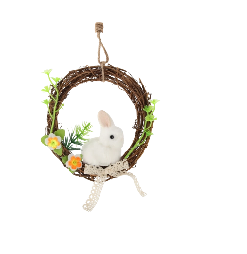 Schattig konijntje als middelpunt van de decoratie