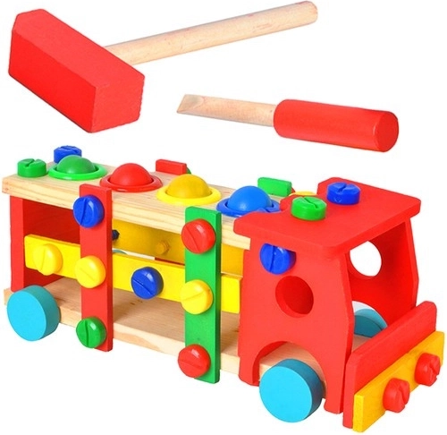 Houten educatieve vrachtwagen