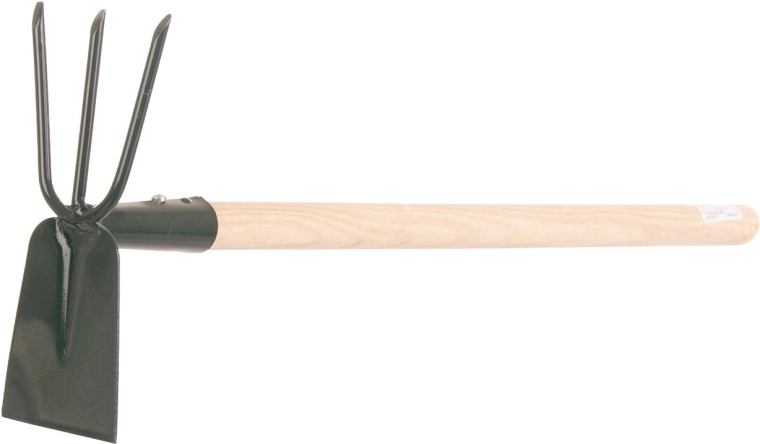 Professionele handhak met 3 tanden en steel van 50 cm