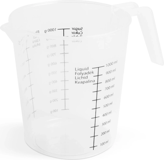 Maatbeker met schenktuit 1 l