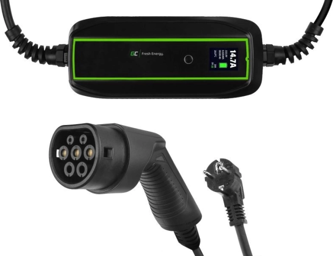 Green Cell mobiele oplader voor elektrische auto’s 3,6 kW Schuko – Type 2