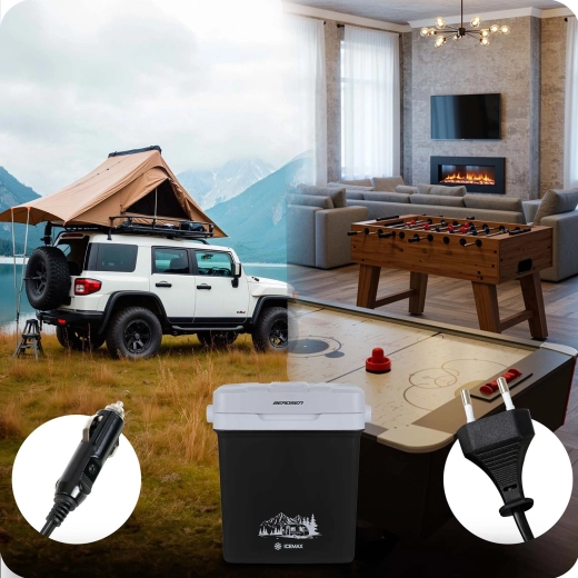 Dubbele voeding 12 V en 230 V