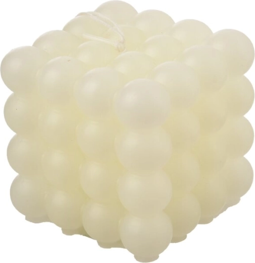 Kaars SQUARE witte kubus 8 × 8 × 8 cm