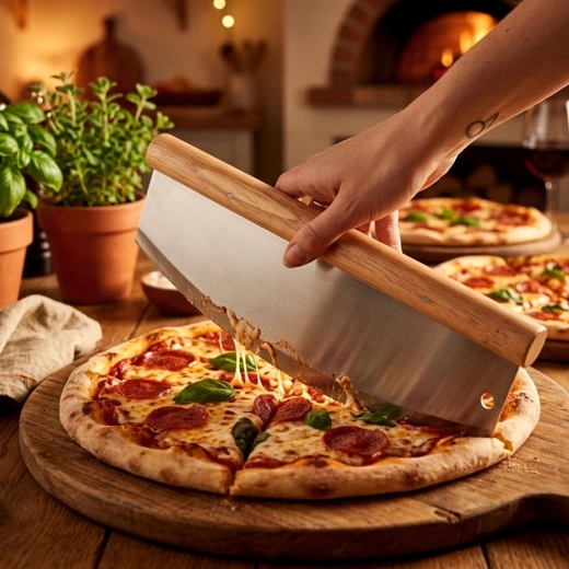 Snel pizza snijden zonder ingrediënten te verschuiven