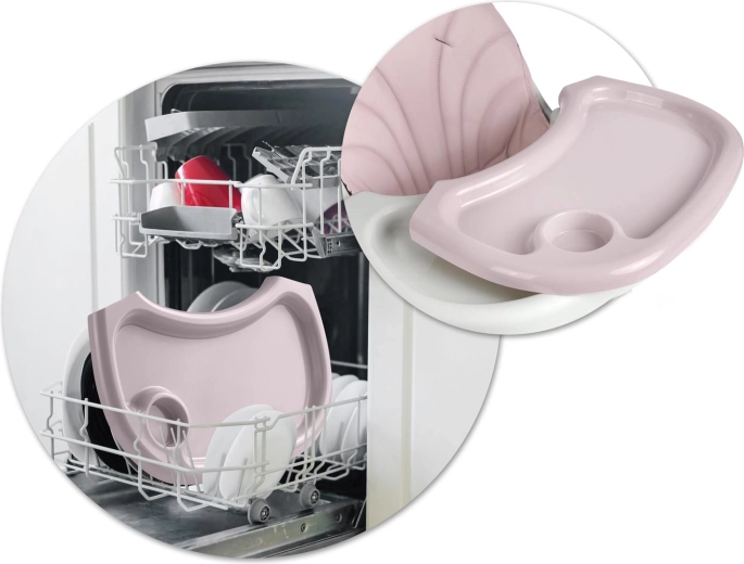 Afneembaar dienblad met inzet voor de vaatwasser