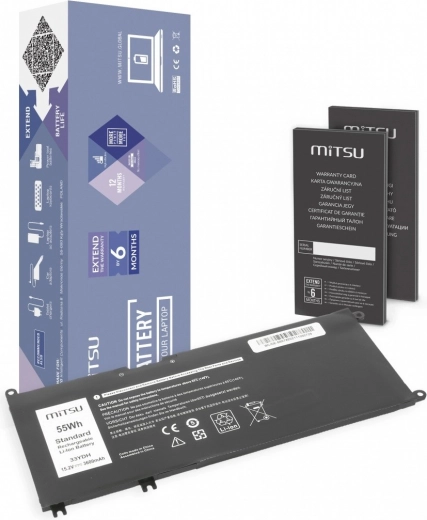 Mitsu-batterij voor Dell Inspiron 15 5587 en 7588 3600 mAh (55 Wh) 15,2 V