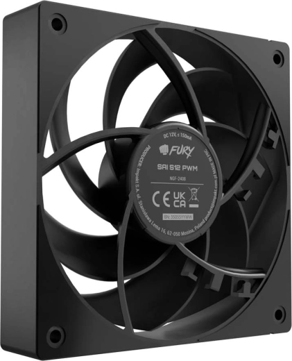 Ventilator Fury Sai S12 PWM zwart