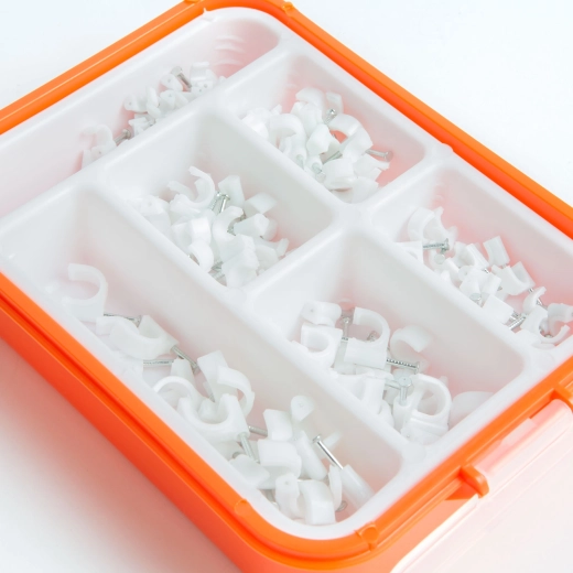 Set kabelclips met spijker 5–10 mm, 125 stuks