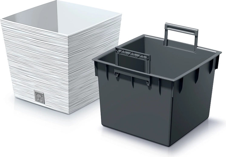 Uitneembare inzet met handgrepen