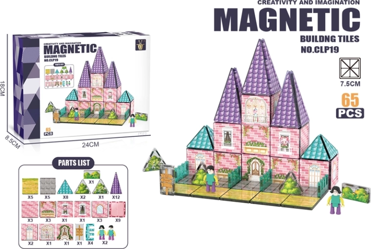 Magnetische bouwset Kasteel 65 onderdelen