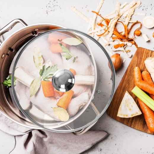 Vrij zicht op het koken zonder het deksel op te tillen
