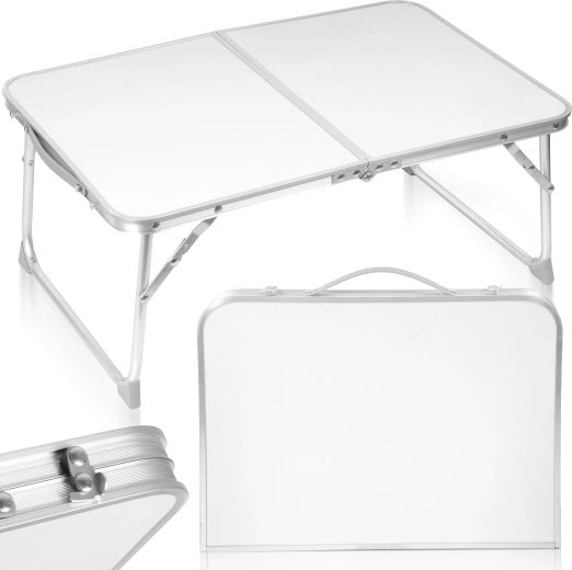 Opvouwbare lage campingtafel CAMP 60 wit