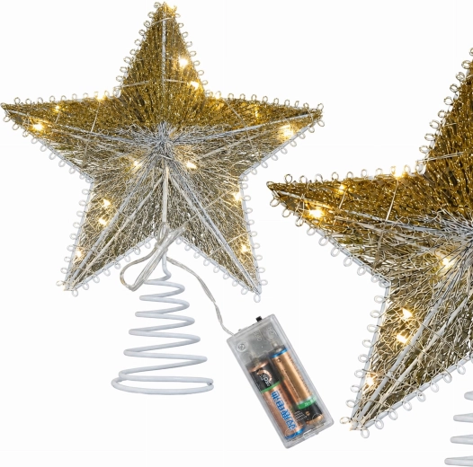 LED kerststalster voor de kerstboom 25 cm