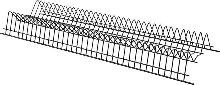 Afdruiprek voor keukenkast 80 cm zwart met lekbak