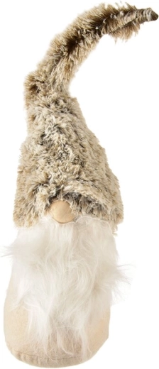 Pluchen kabouter beige-wit 60 cm