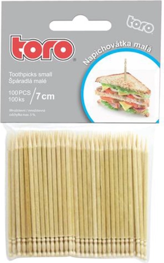 Houten prikkers 7 cm, 100 stuks