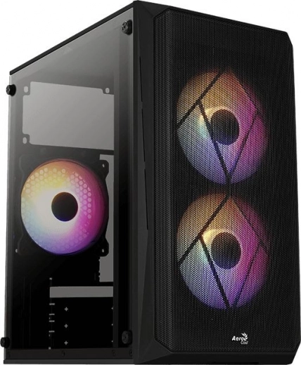 Zwarte Mini Tower kast ARGB USB 3.0