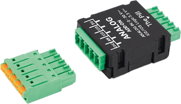 IO2/IO3 digitale I/O en klemmen voor voeding