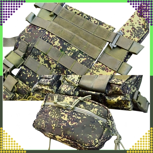 Tactisch MOLLE-vest, licht, modulair en verstelbaar voor airsoft en outdoor
