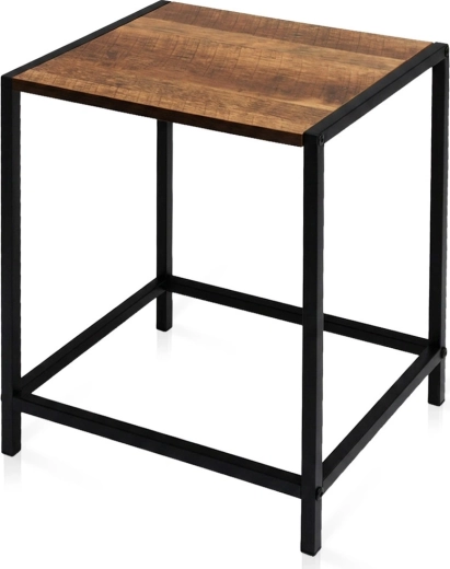 Compact metalen bijzettafeltje met MDF-blad 32,5 × 28 × 37,5 cm