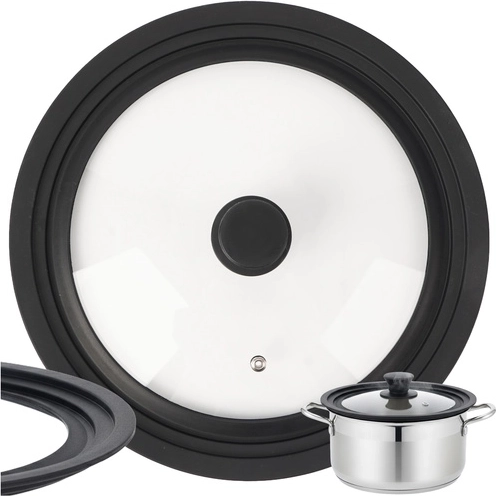 Universele siliconen-glazen deksel 3-in-1 RUHHY 28/30/32 cm