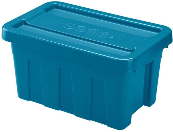 Kunststof opbergbox met deksel 20 l HEIDRUN