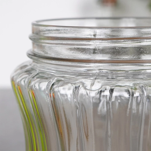 Duurzaam geribbeld glas voor betere grip